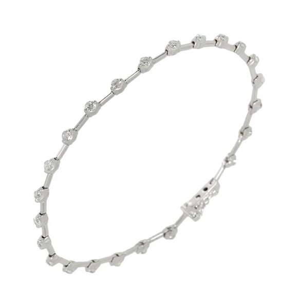 DE BEERS LINE Diamond 1.25ct Bracelet 18K White Gold 750 90271638 - Picture 1 of 9